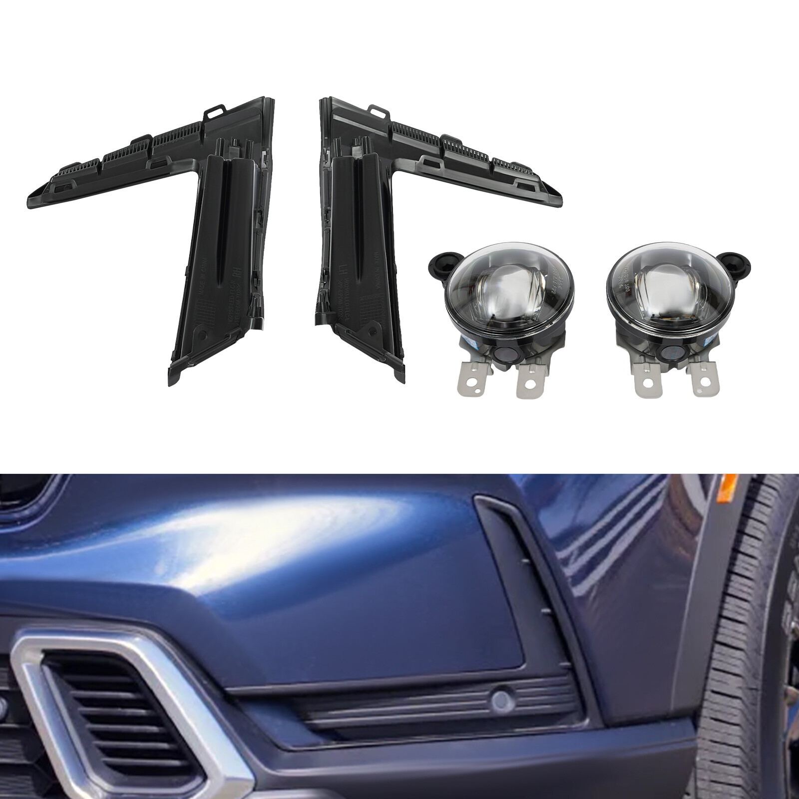 Front Bumper Fog Lights For 2023-2024 Honda CR-V LED Fog Light w/ Bulbs & Cable