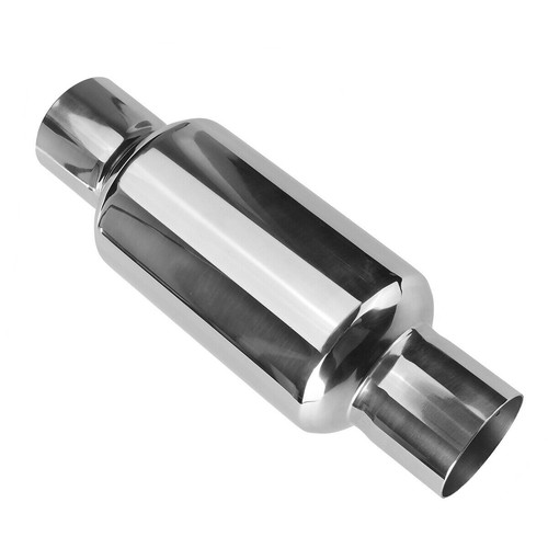 2.5" Inch Megapower Exhaust Resonator Muffler Stainless Steel 6" Long High Flow - Picture 7 of 8