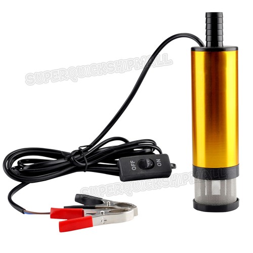 12V Aluminium Diesel Fuel Pump Submersible Transfer Vessel Water Oil Car 38mm AU - Picture 2 of 9