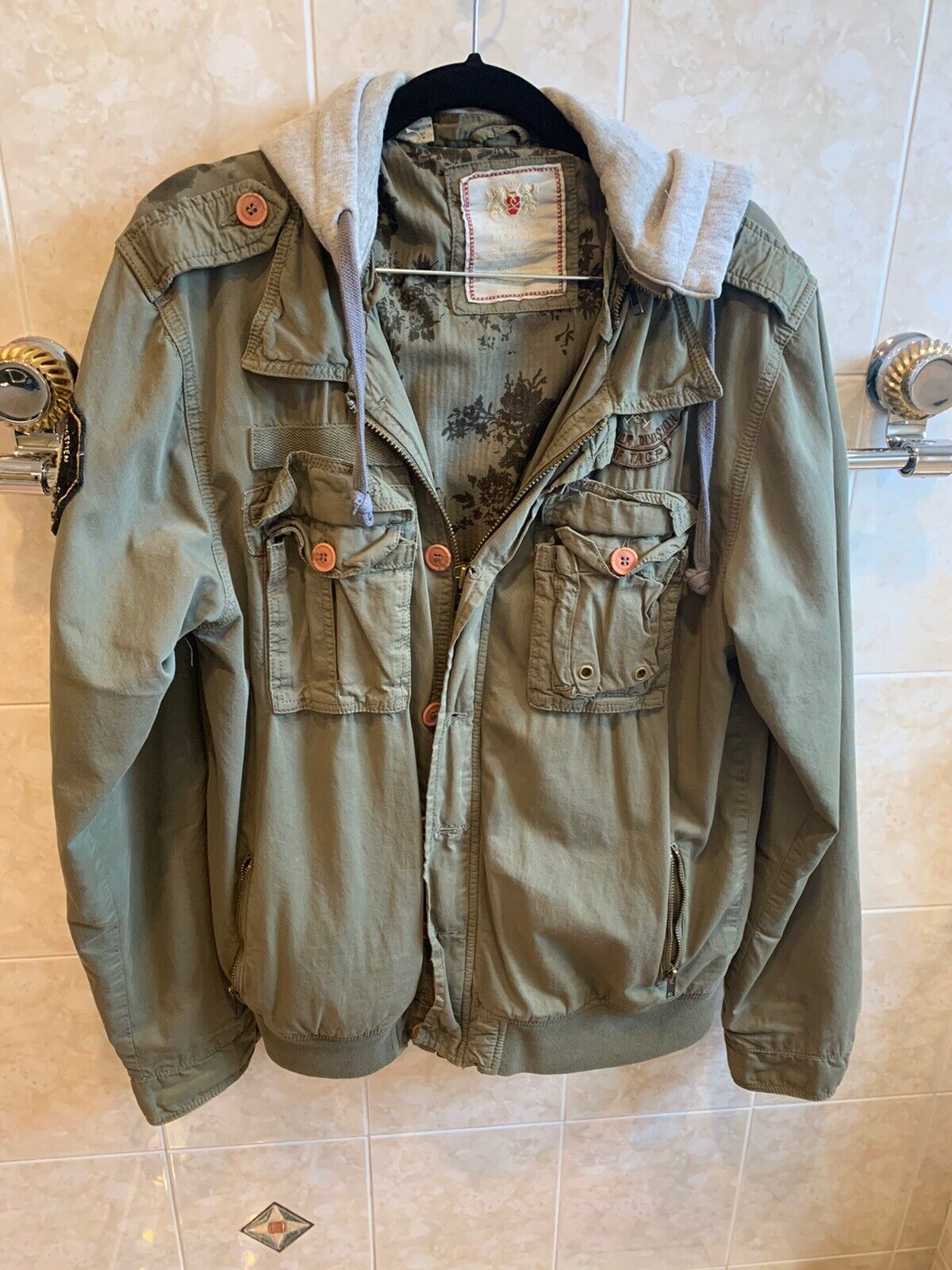 Scotch Soda Military stone jacket in barbour Green 100% island Cotton size L eBay Barbour military jacket