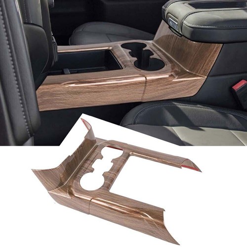 Wood Grain Interior Center Console Cover Trim For Chevy Silverado GMC-SIERRA 19+ - Picture 11 of 34