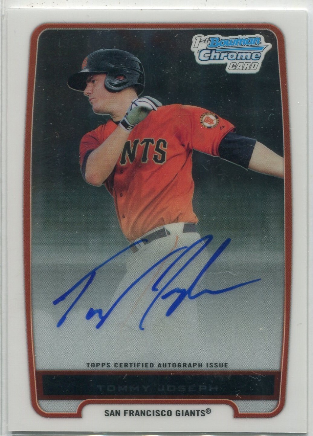 Tommy Joseph 2012 Bowman Chrome Prospects #BCP100 Auto Autographed RC Rookie QTY