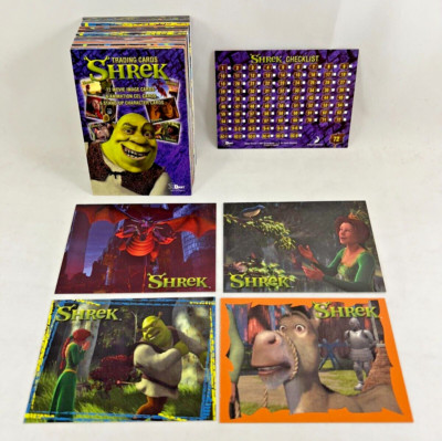 SHREK 1 The First Movie (Dart Flipcards 2001) Complete 72 Card Set EDDIE MURPHY