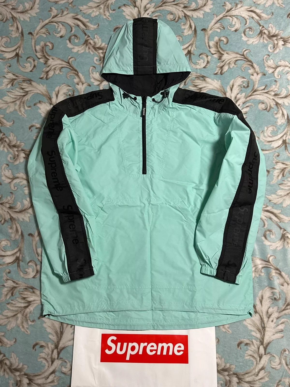 RUBAN À MANCHES SUPREME ANORAK (XL) (AQUA) SS17 VESTE DE TRAVAIL SCARFACE COWBOY LOGO