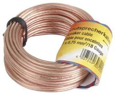 Speaker cable, 2 x 0.75 mm , 20 meters, transparent 205266 by Hama
