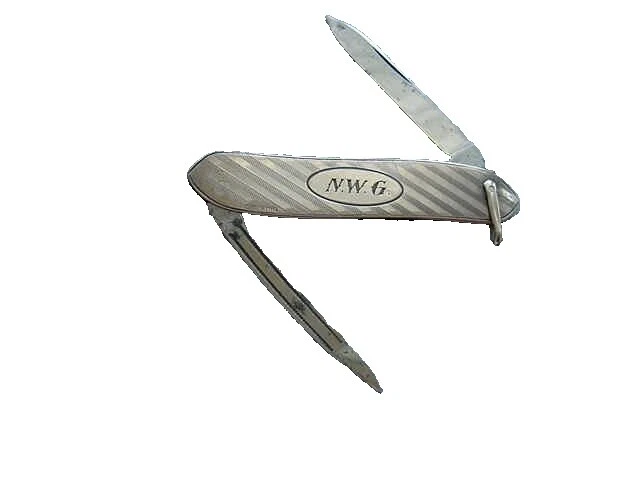 Hoja de acero al carbono Lima de uñas cuchillos plegables Vintage