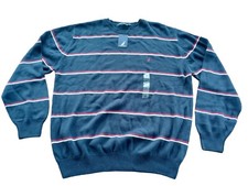 Nautica Blue Striped Sweater XL New With Tags