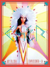 CHER LOS ANGELES 2014 Concert poster KII ARENS Mint