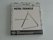 Musical Steel Triangle Set new in box 6.22" x 5.63" metal rod 4.72 " age 5- up