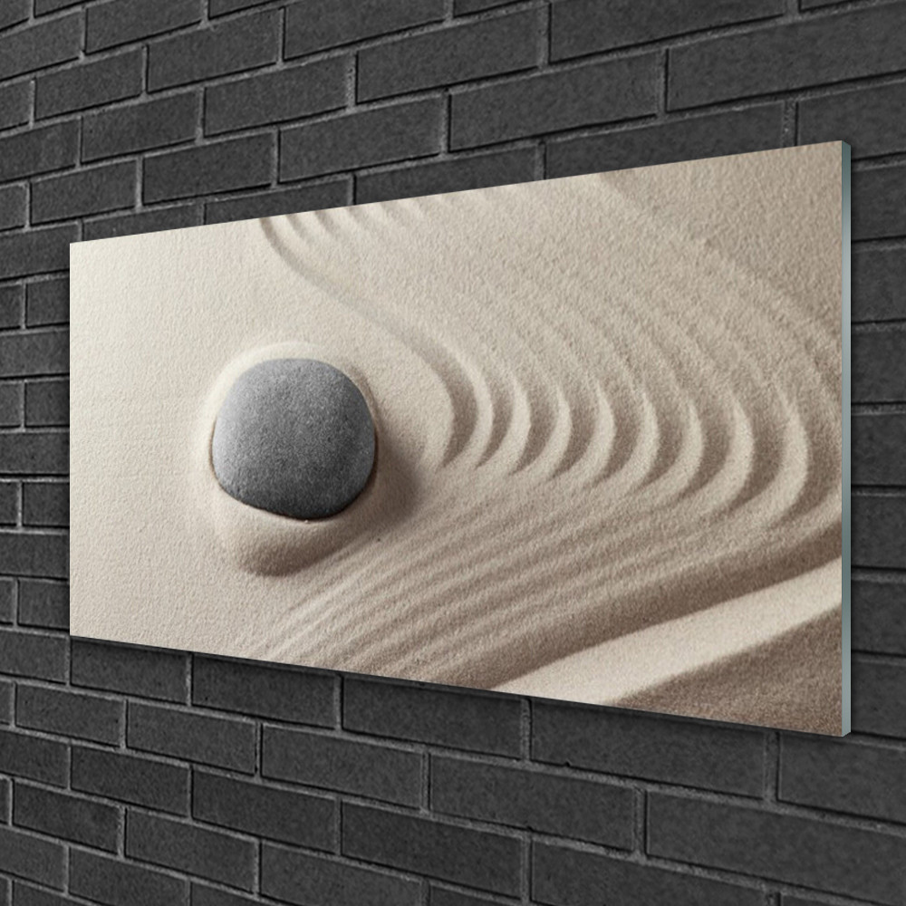 Impression sur verre de sécurité Tulup galets 100x50 cm idéal pour salon zen