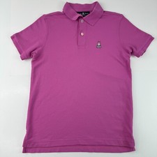 Psycho Bunny YOUTH Polo Shirt Pink Kids Size Large 14/16 Light Stain See Photo