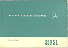 MERCEDES SL R 107 Betriebsanleitung 1971 Bedienungsanleitung 350 SL Bordbuch BA