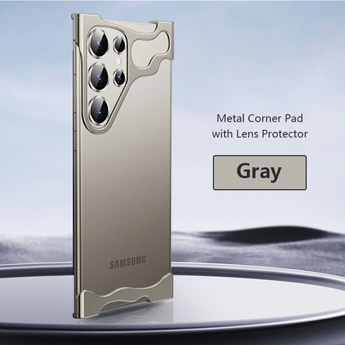 Funda con almohadilla de esquinas de metal para Samsung S24 Ultra S23 Plus lente película desnuda sin marco - Imagen 27 de 32