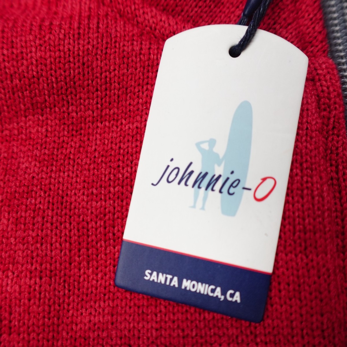 Johnnie O Wes Full Zip Fleece Vest Red JMVT1310 Men's Size M