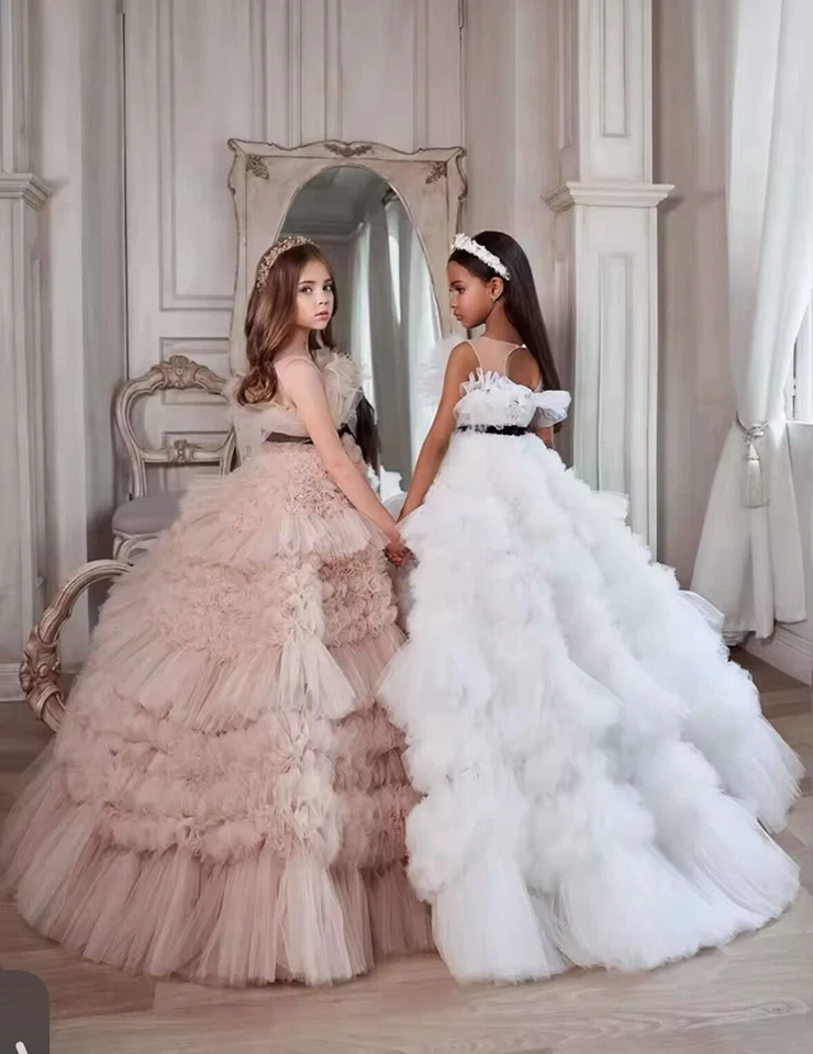 Quinceañera Rosa Princesa Fiesta Baile de graduación Vestido Cumpleaños Niña Vestido Comunión 14 Años Foto 3 de 4