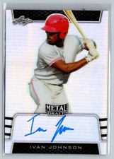 2019 Leaf Metal Draft White /50 Ivan Johnson #BA-IJ1 Auto