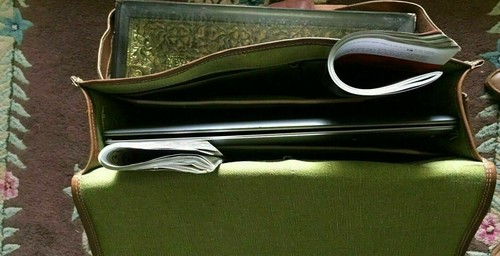 Vintage leather bag seller Messenger Shoulder Satchel Genuine Leather Briefcase - Picture 3 of 4