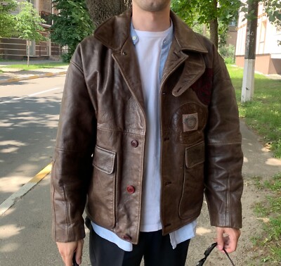 Gianfranco Ferre vintage italy designer leather jacket thick