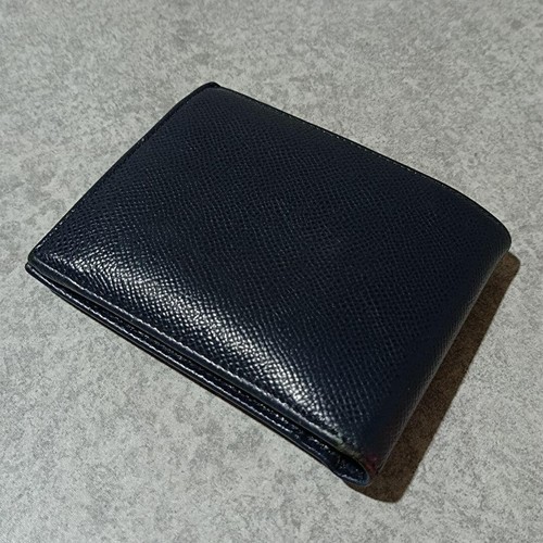 Dolce & Gabbana Navy Blue Black Leather Wallet Money Clip used - Picture 4 of 10