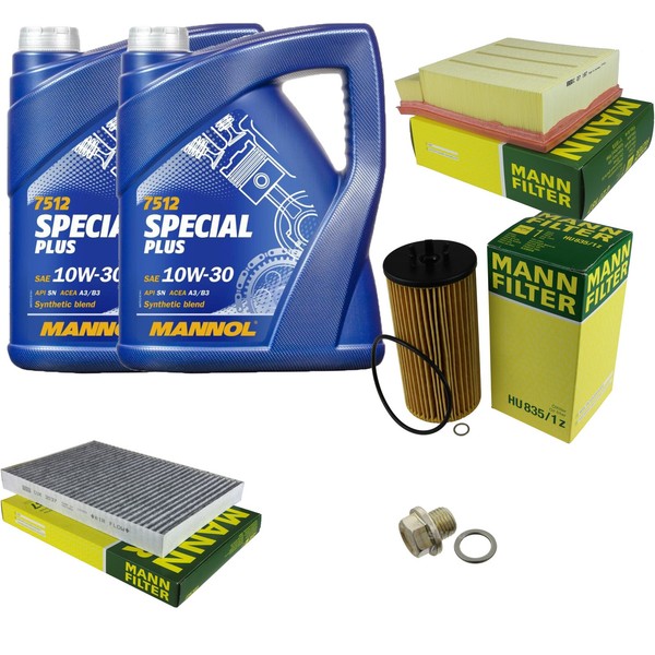 Inspektionspaket 10L Mannol Special Plus 10W-30 FüR Audi A4 Avant S4 Quattro-image