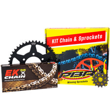 PBR TRANSMISSION KIT CHAIN EK CROWN SPROCKET YAMAHA DT-LC (FRANCE) 125 1987-198