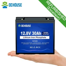 12V 30Ah LiFePO4 Lithium Battery Deep Cycles Fish Finder Trolling Motor Boat