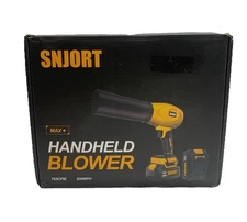 Leaf Blower Cordless with Battery and Charger 300,000 RPM Extended Nozzle Yellow