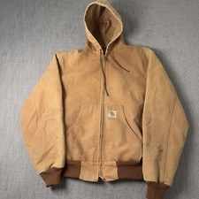 Vintage Carhartt Jacket Size Medium Large Tag Active Hooded Made in USA
