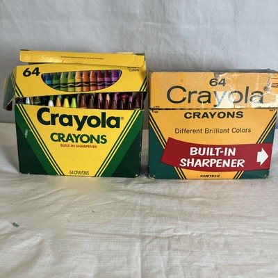 X2 Vtg Crayola Crayon Box Binney & Smith Crayons Retired Colors Incomplete