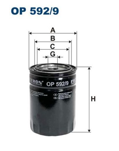Fits FILTRON OP 592/9 OIL FILTER