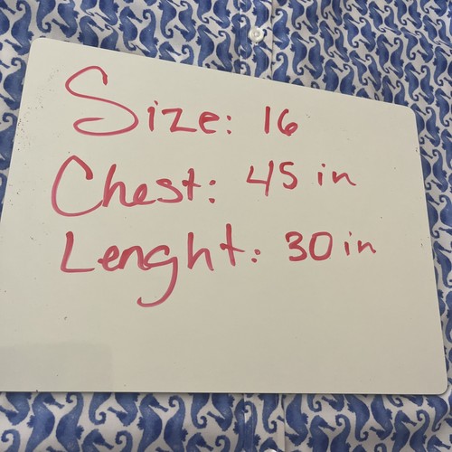 Chicos No Iron Seahorse Women’s Button Up Shirt Size 16 Coastal Basic 3/4 Sleeve - Picture 7 of 7