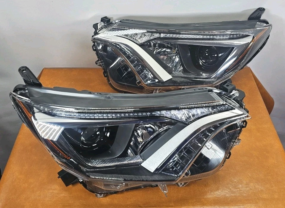 FIT 2016-2018 TOYOTA RAV4 SET PAIR HALOGEN HEADLIGHT AFTERMARKET NEW#A - Image 2 of 4