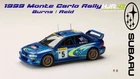 1:43 Subaru Impreza 1999 Monte Carlo Burns / Reid diecast model by Hobby Japan