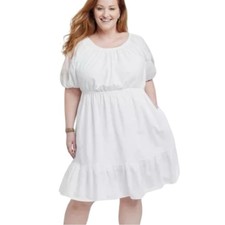 Knox Rose New Dress Embroidered Off Shoulder White Cream Women’s us Size XXL