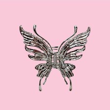 Butterfly Hair Clip Hair Claw Hair Jaw Non Slip Silver Elegant Bridesmaid Cute