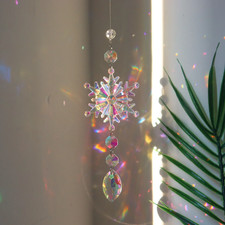 Crystal Suncatchers for Window Hanging Wind Chime Style Garden Sun Catchers with