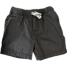 Carters Boys Grey Drawstring Elastic Waist Shorts Pockets 18 Months Charcoal