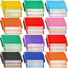 Fainne 120 Pack Mesh Pencil Pouch Zipper Case 9x4.7" Bulk Multipurpose Colors