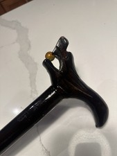 Vintage Antique Chinese Carved Wood Folk Art Dragon Walking Stick Cane