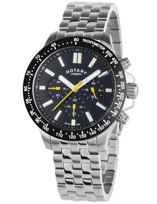 Rotary GB03011/04 Les Originales Swiss Made Chrono Edelstahl Armband Herrenuhr