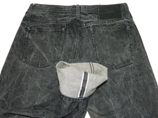 Men's Selvedge Jeans No Brand Graphite Button Fly Tag none measured size 30x32
