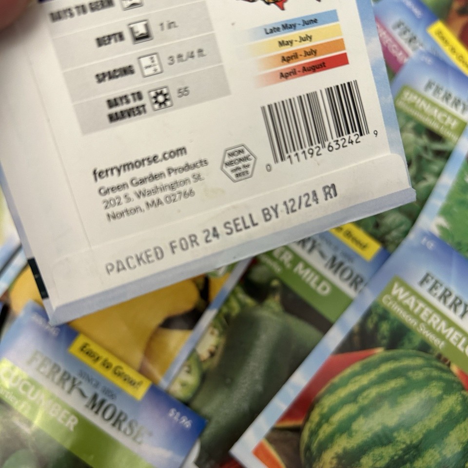 Lot of 40 Packs FerryMorse Seeds Vegetable Herb Garden Seeds Variety