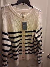 Universal Thread Women s Striped Button Front...