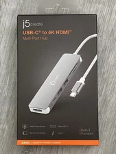 j5create JCD353 USB-C to 4K HDMI Multi-Port Hub with Power Delivery - New!
