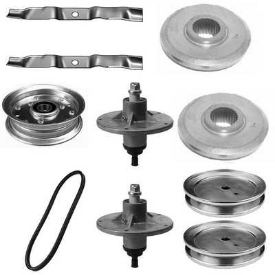 New 42'' Deck Rebuild Kit Fits Murray Riders Spindle Blades Belt Pulleys