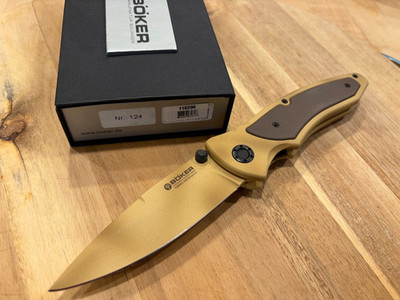 Boker TF/D Liner Lock Knife Desert 3.875'' N690 110290 Solingen German