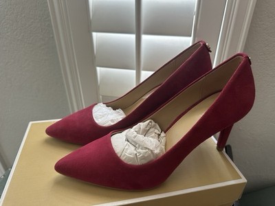 Michael Kors Dorothy Flex Pump Berry Suede Heels Size 8W