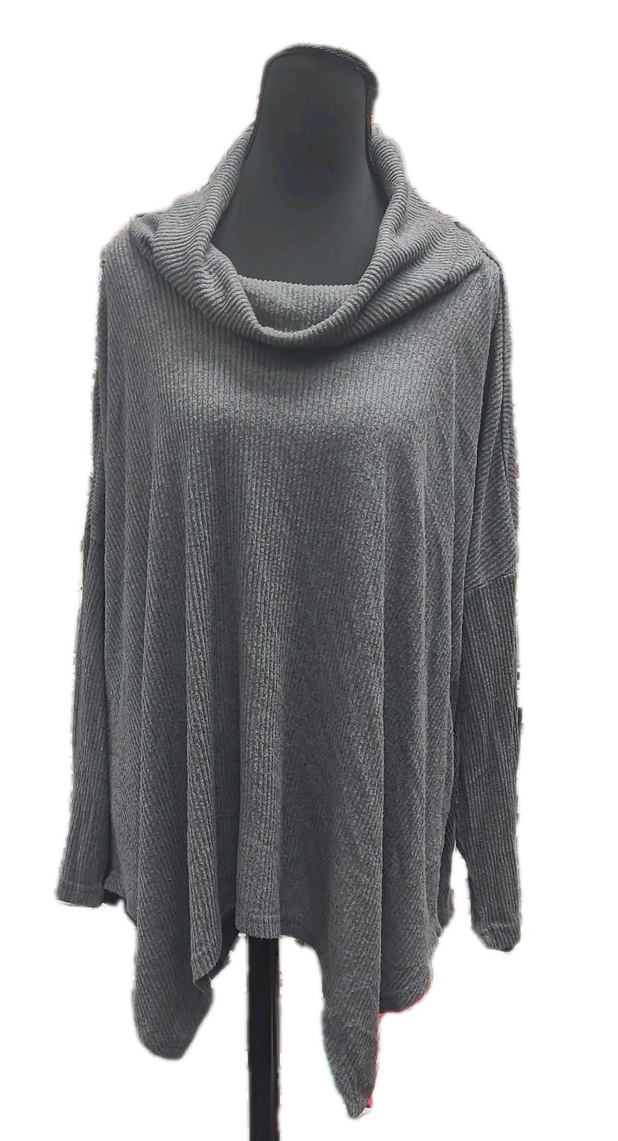 Vintage Jaclyn Smith Size L Womens Charcoal Gray Cowl Neck Sweater