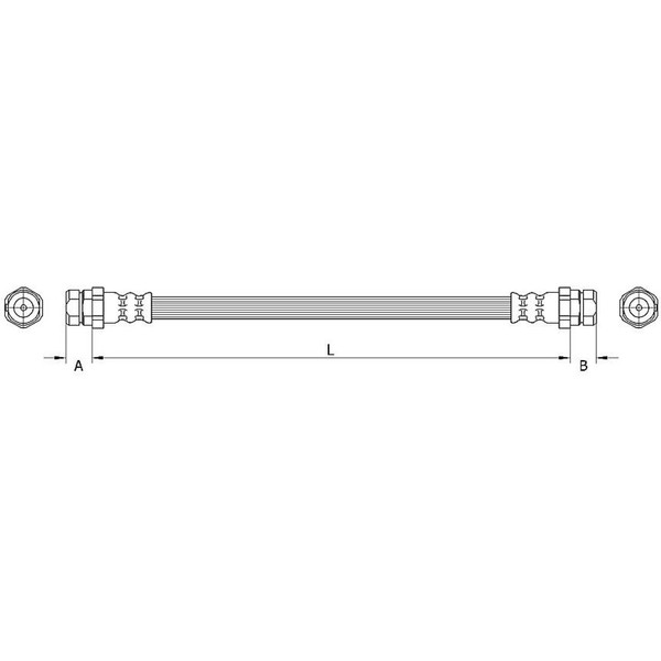 Metzger 4110634 Bremsschlauch FüR VW Caddy 2KB 2KJ 2CB 2CJ 2KA 2KH 2CA 2CH-image