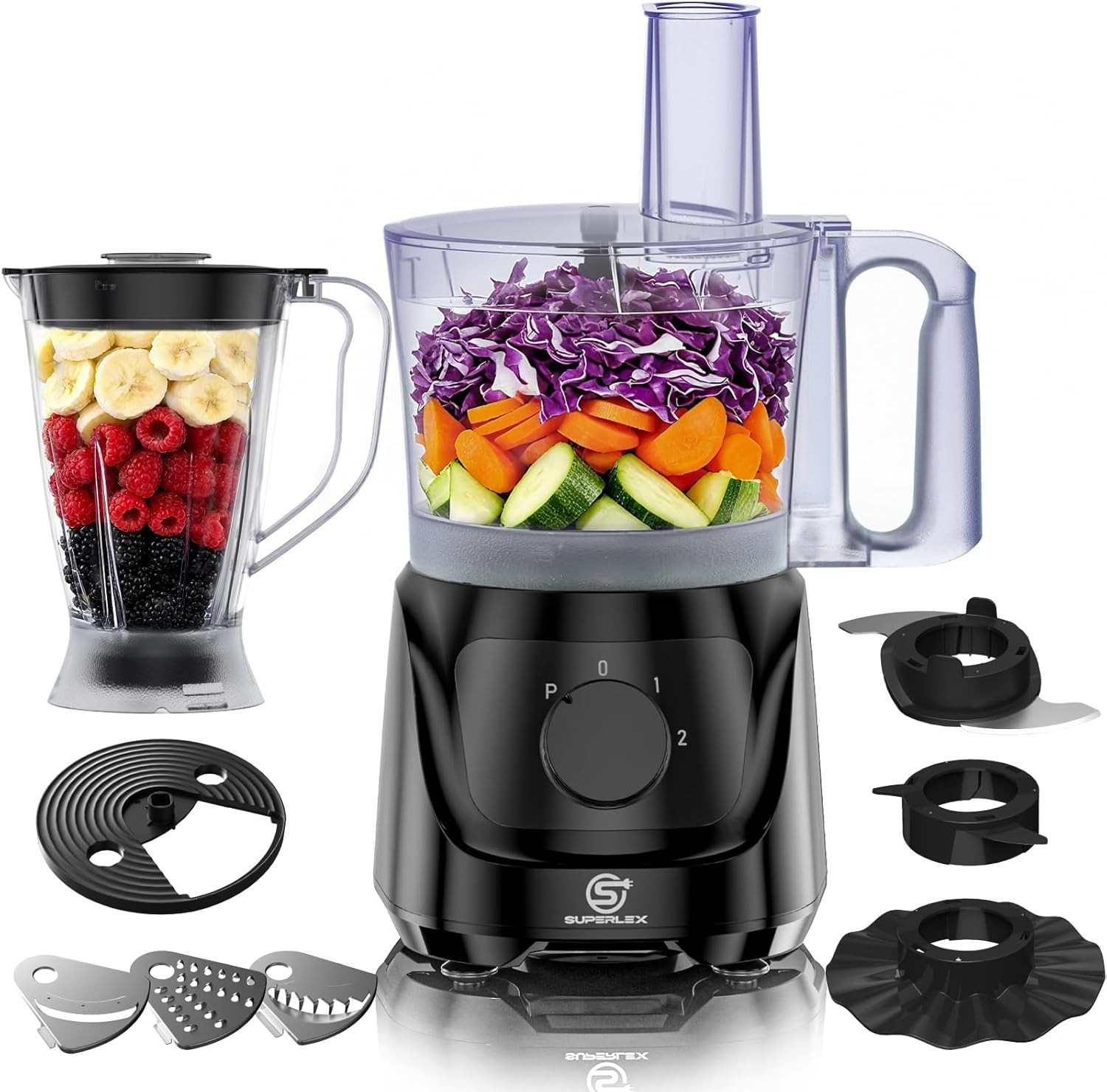 Robot Multifunzione 10 in 1 da Cucina 2L | Robot Elettrico Salva Spazio